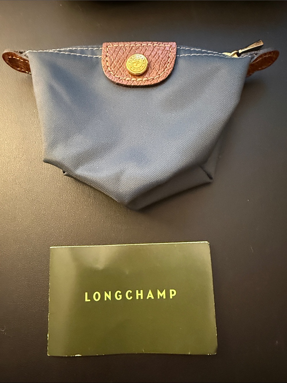 New Longchamp coin purse, dark Grey